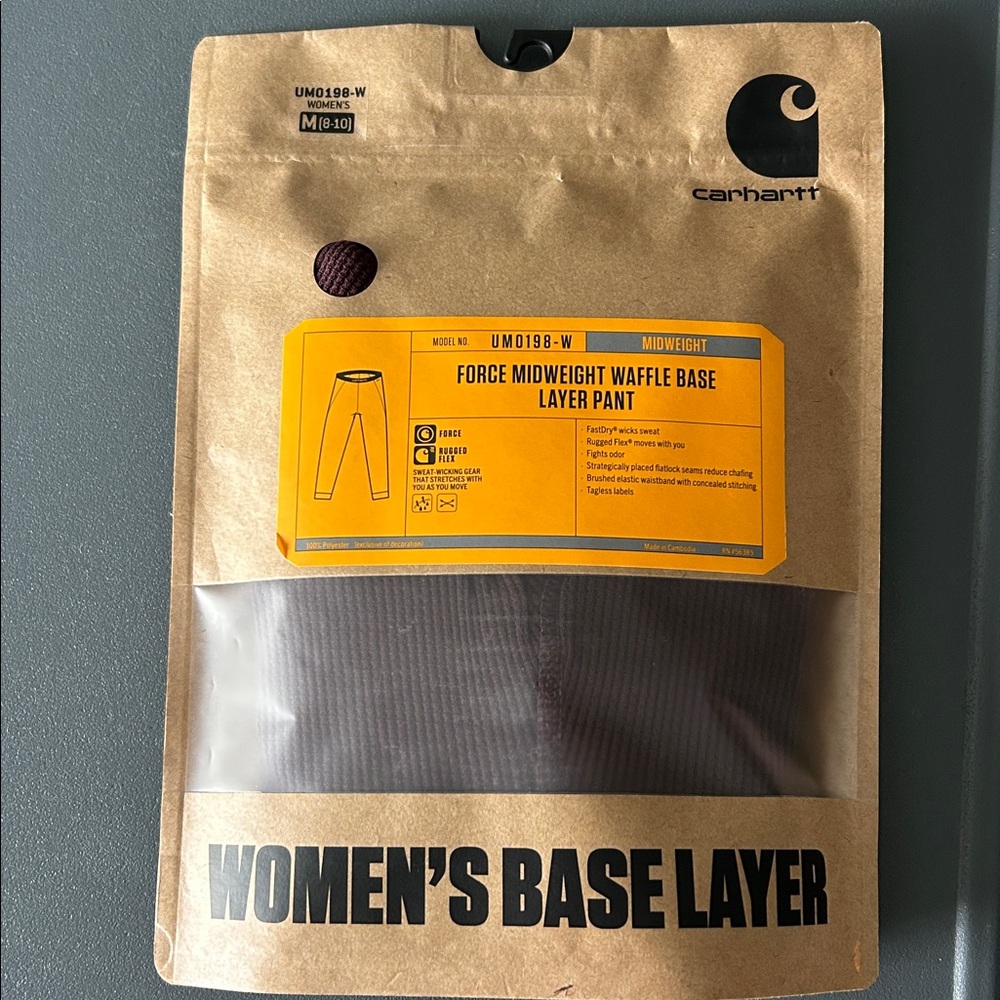 Carhartt Women's Base Layer Pants - Blackberry M (8-10) - Picture 5 of 5